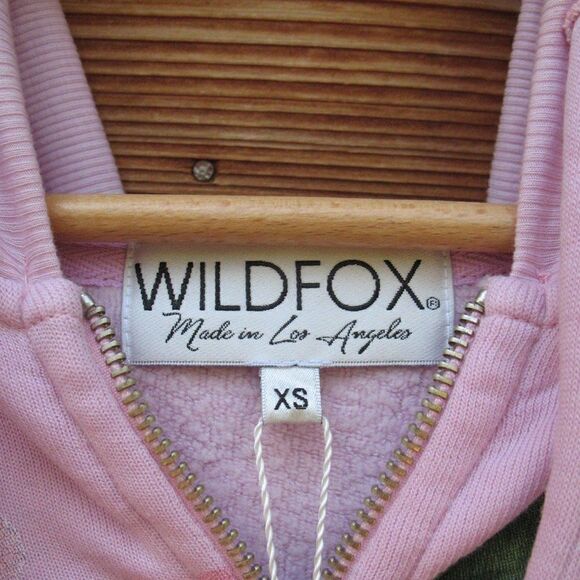 NWT Wildfox Theo Rose Stripe Hoodie Jacket - Picture 8 of 8